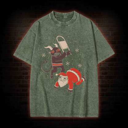 Not Today Santa Washed T-shirt