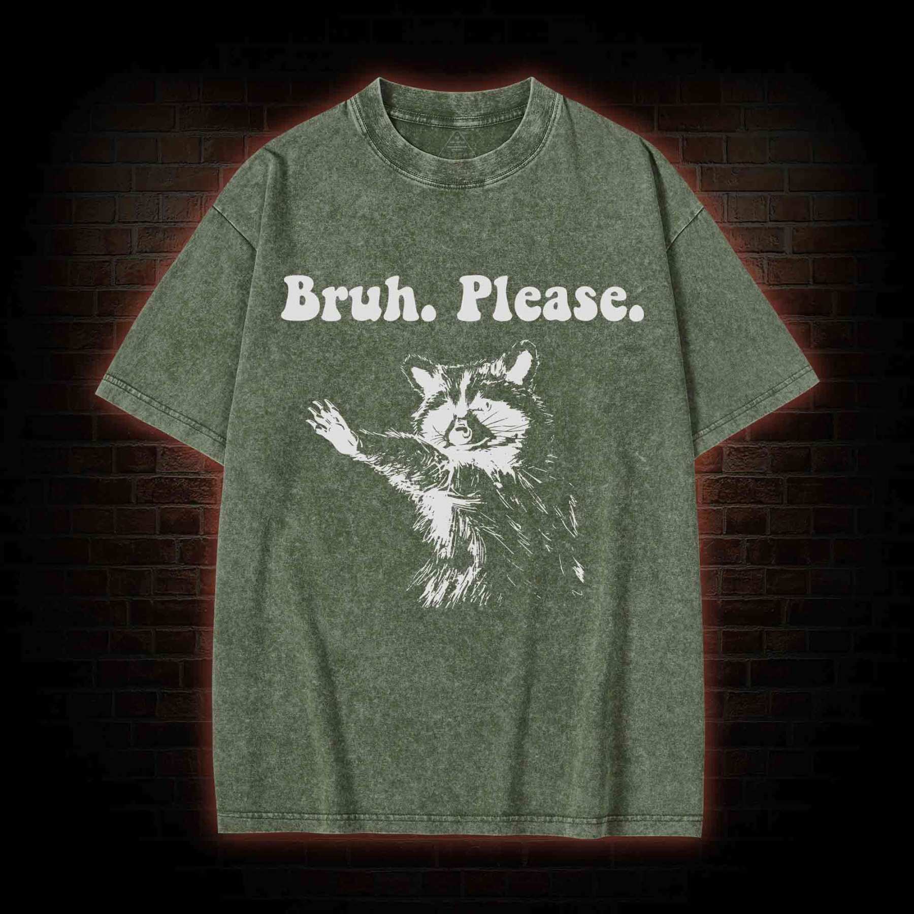 Bruh Please Washed T-shirt