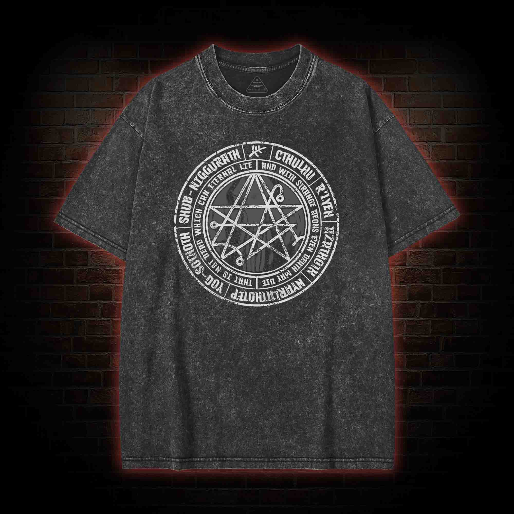 Cthulhu Gateway Sigil Washed T-shirt