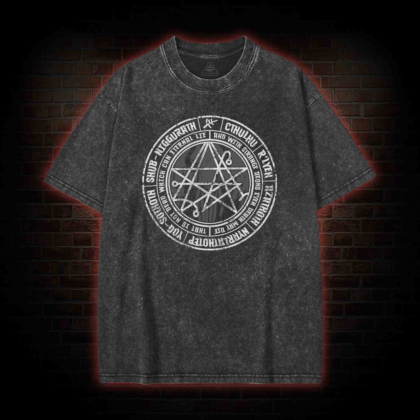 Cthulhu Gateway Sigil Washed T-shirt
