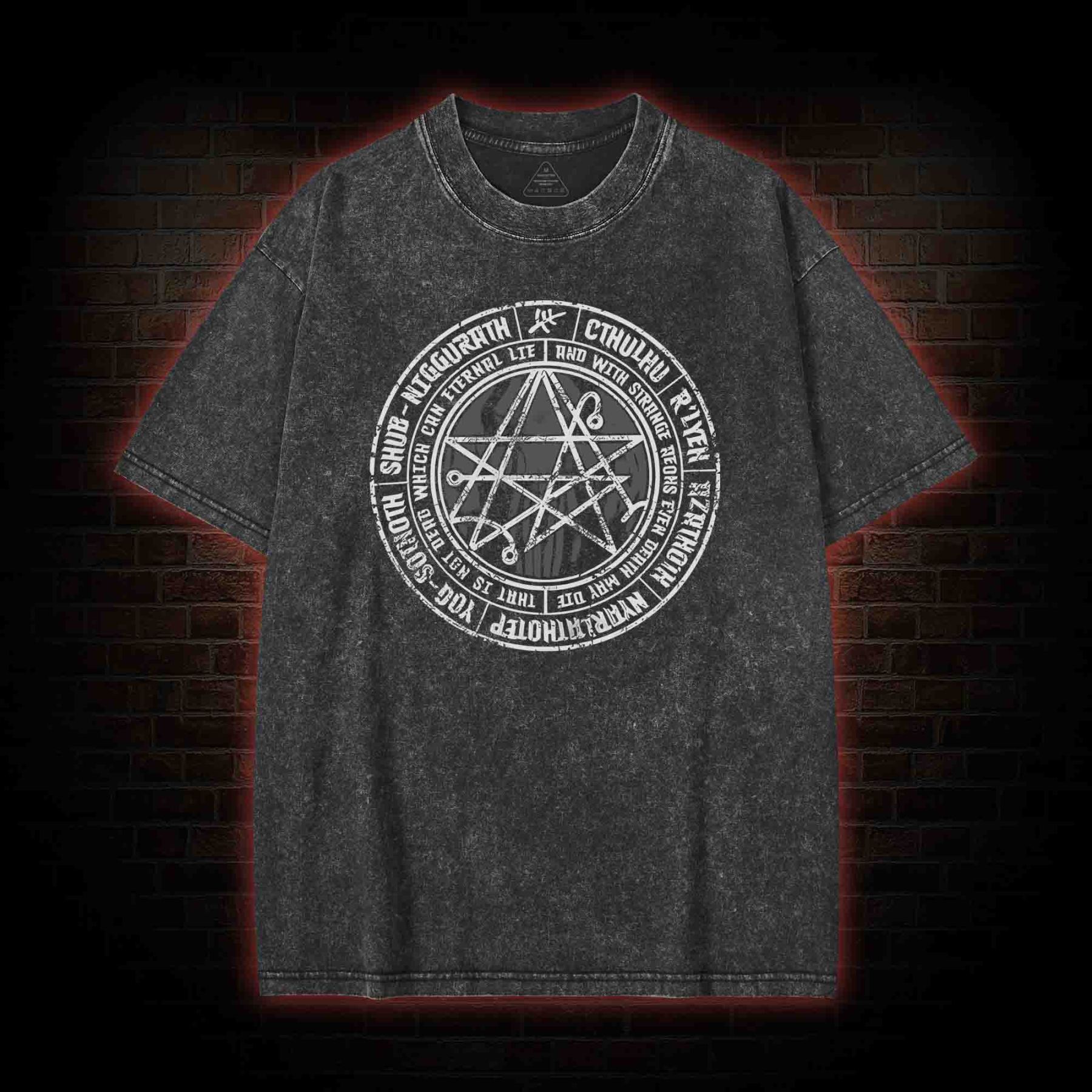 Cthulhu Gateway Sigil Washed T-shirt