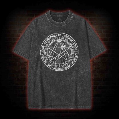 Cthulhu Gateway Sigil Washed T-shirt