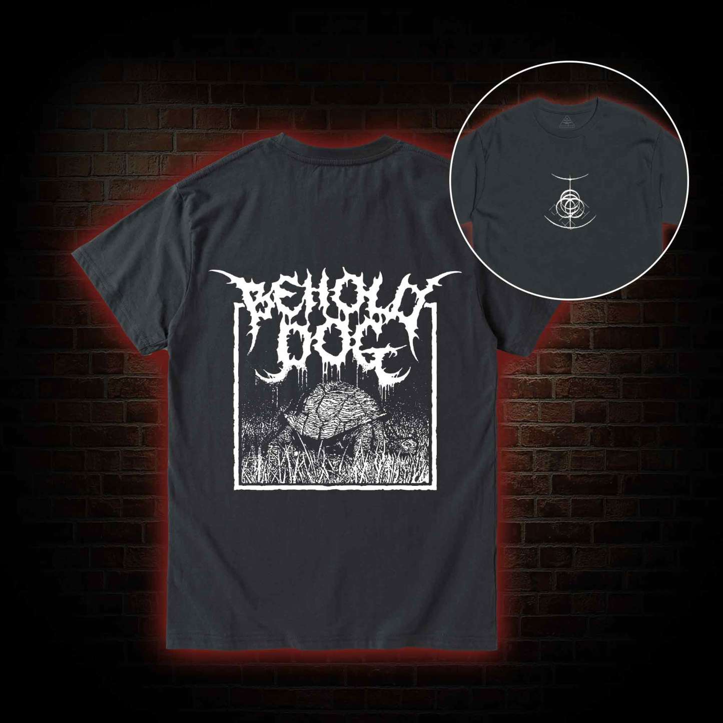 Behold Dog Back Print T-Shirt