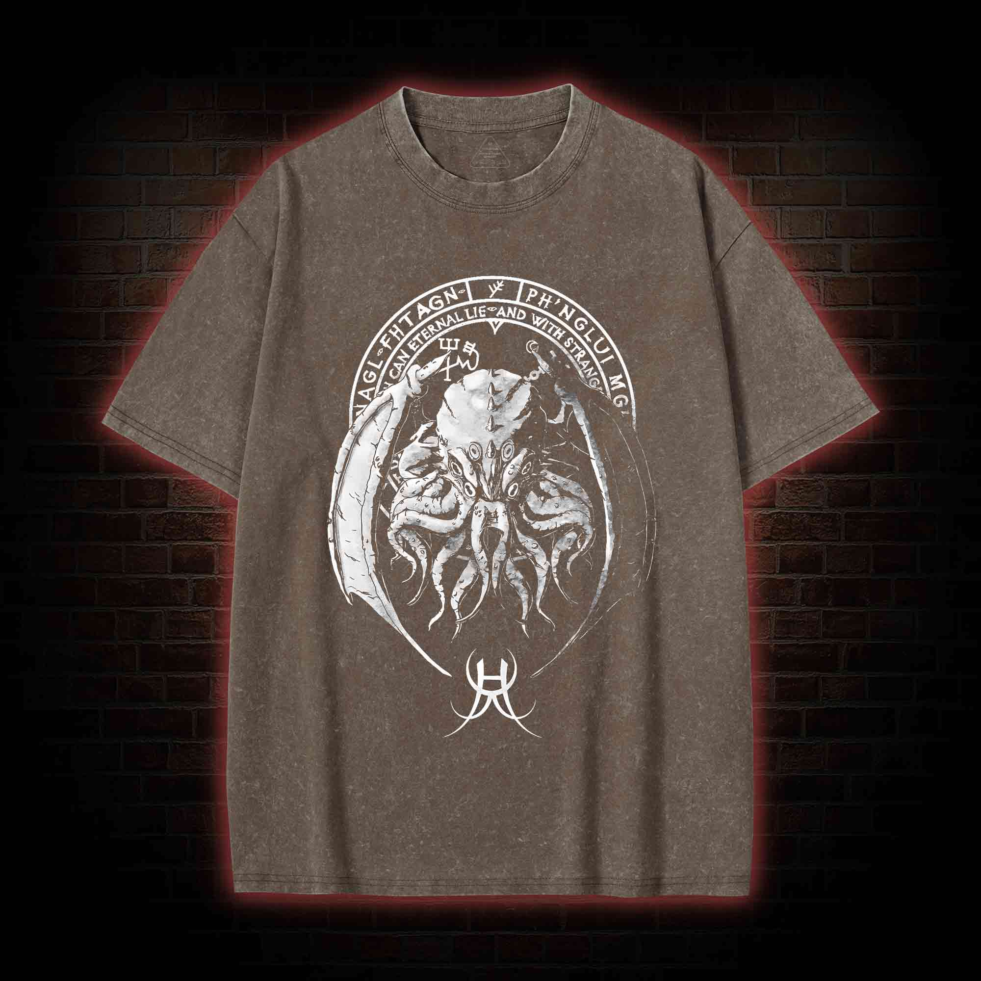 Lord of Madness Cthulhu Washed T-shirt