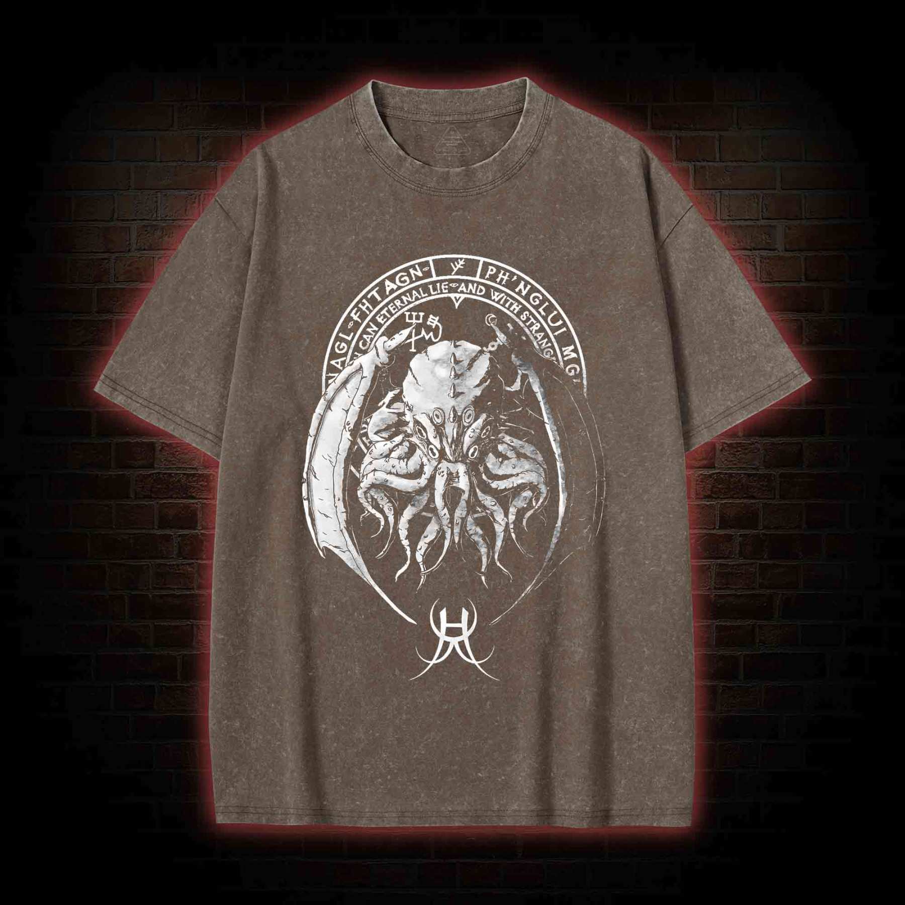 Lord of Madness Cthulhu Washed T-shirt