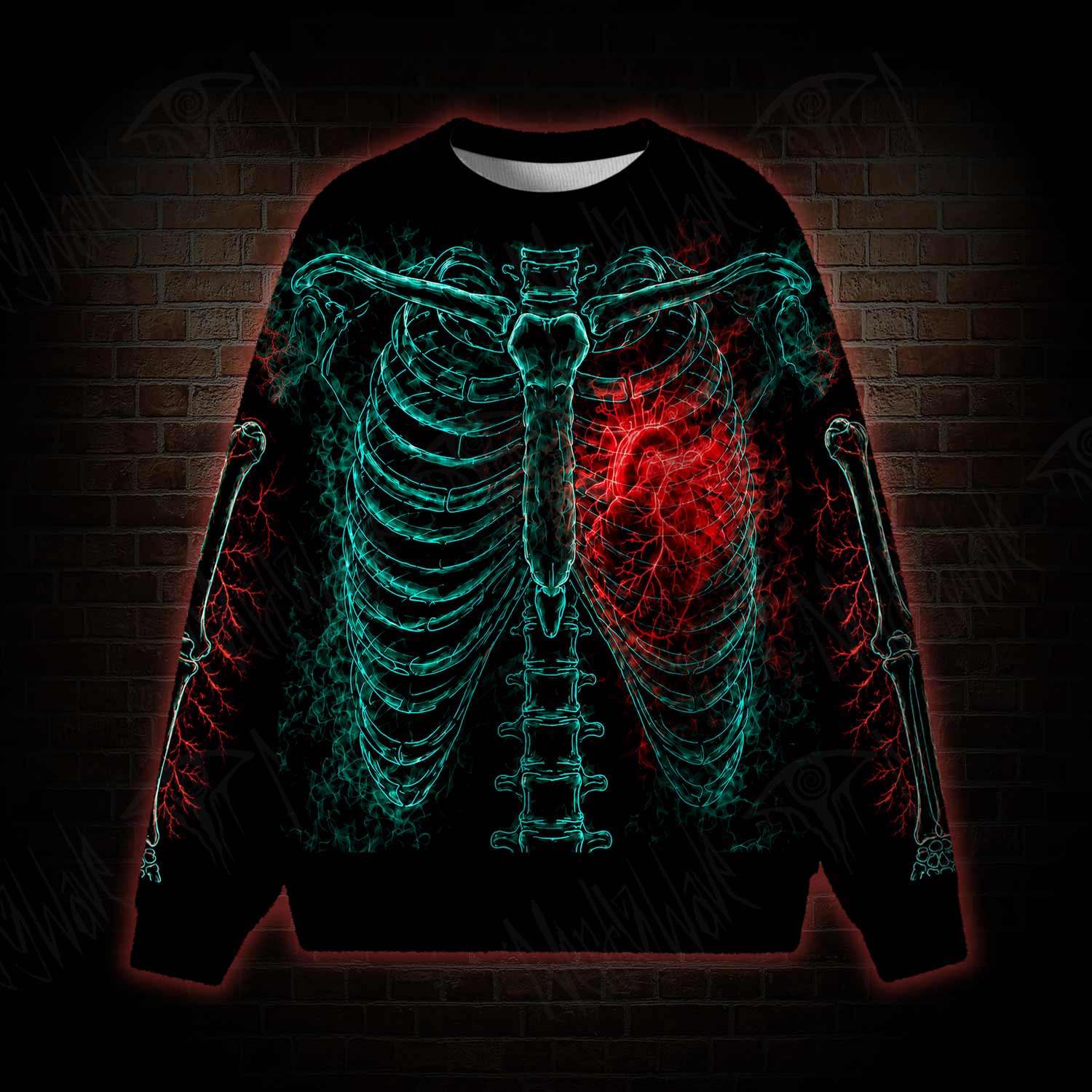 Electric Heart Anatomy Ugly Sweatshirts