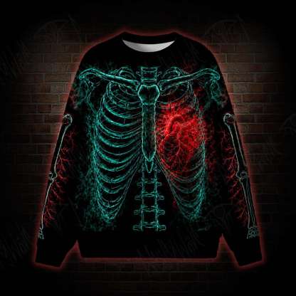 Electric Heart Anatomy Ugly Sweatshirts