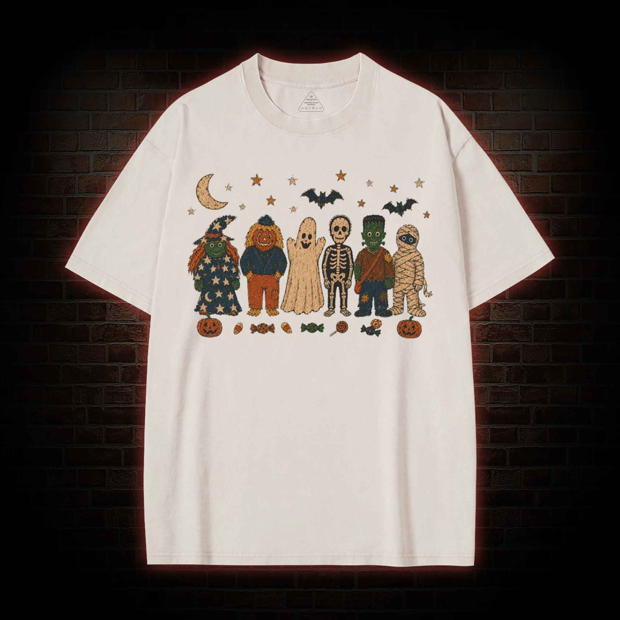 Halloween Monsters Washed T-shirt