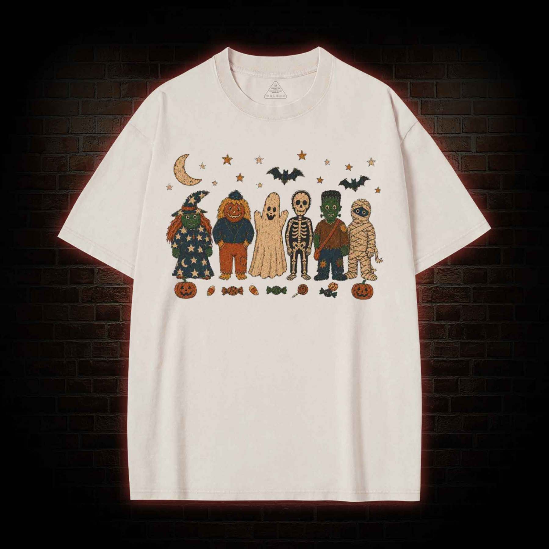 Halloween Monsters Washed T-shirt