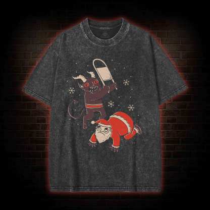 Not Today Santa Washed T-shirt