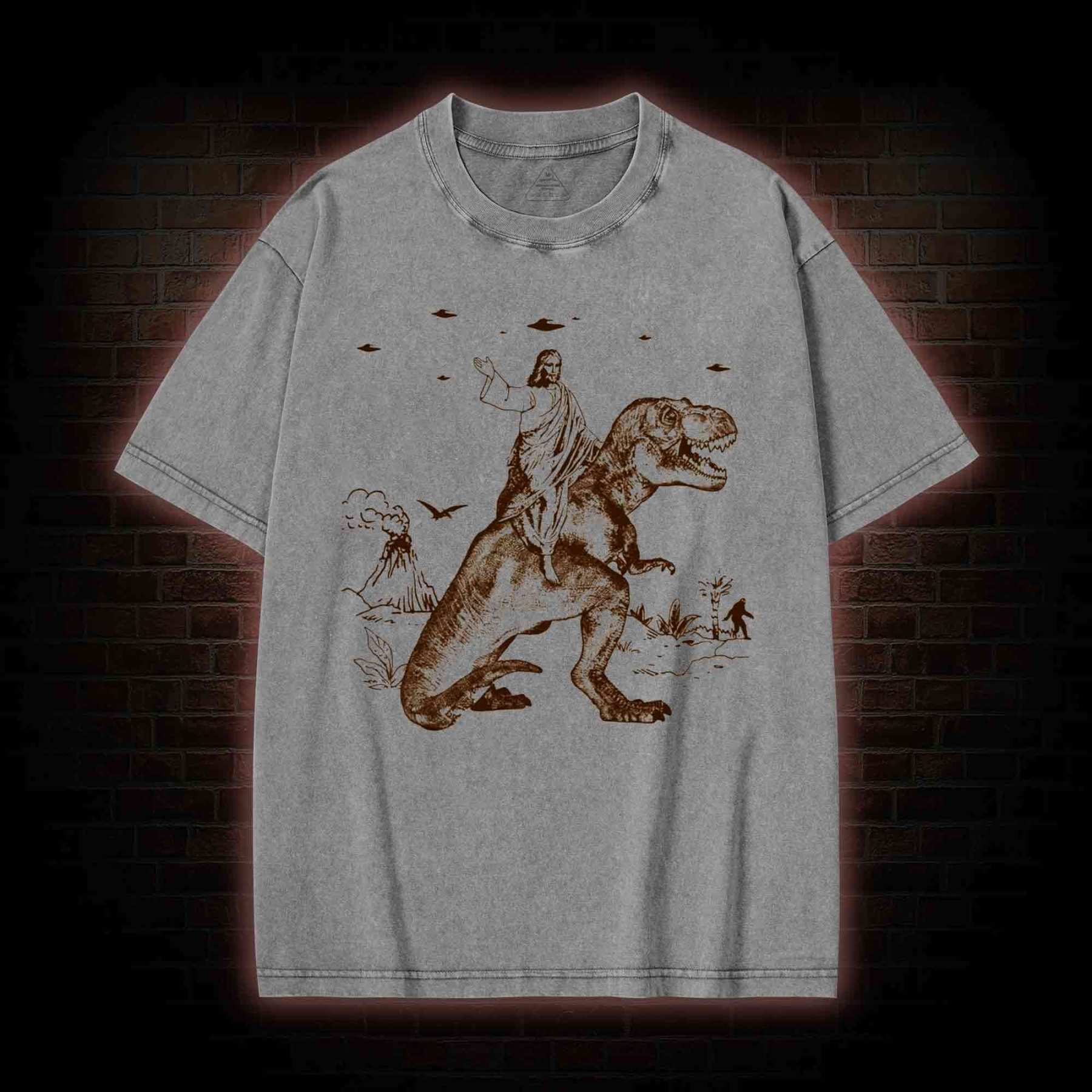 T-rex Jesus Washed T-shirt