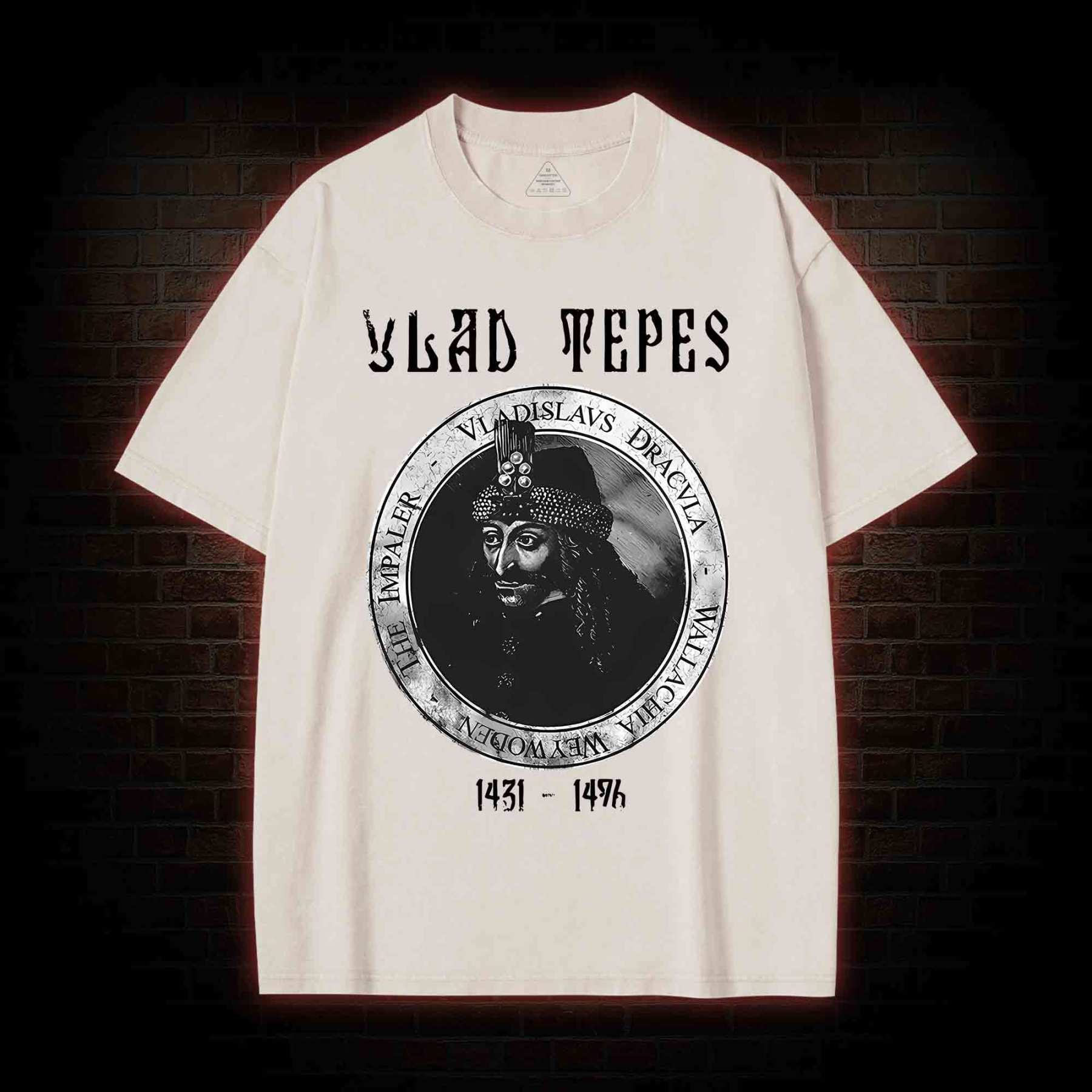 Vlad Dracula Gothic Washed T-shirt