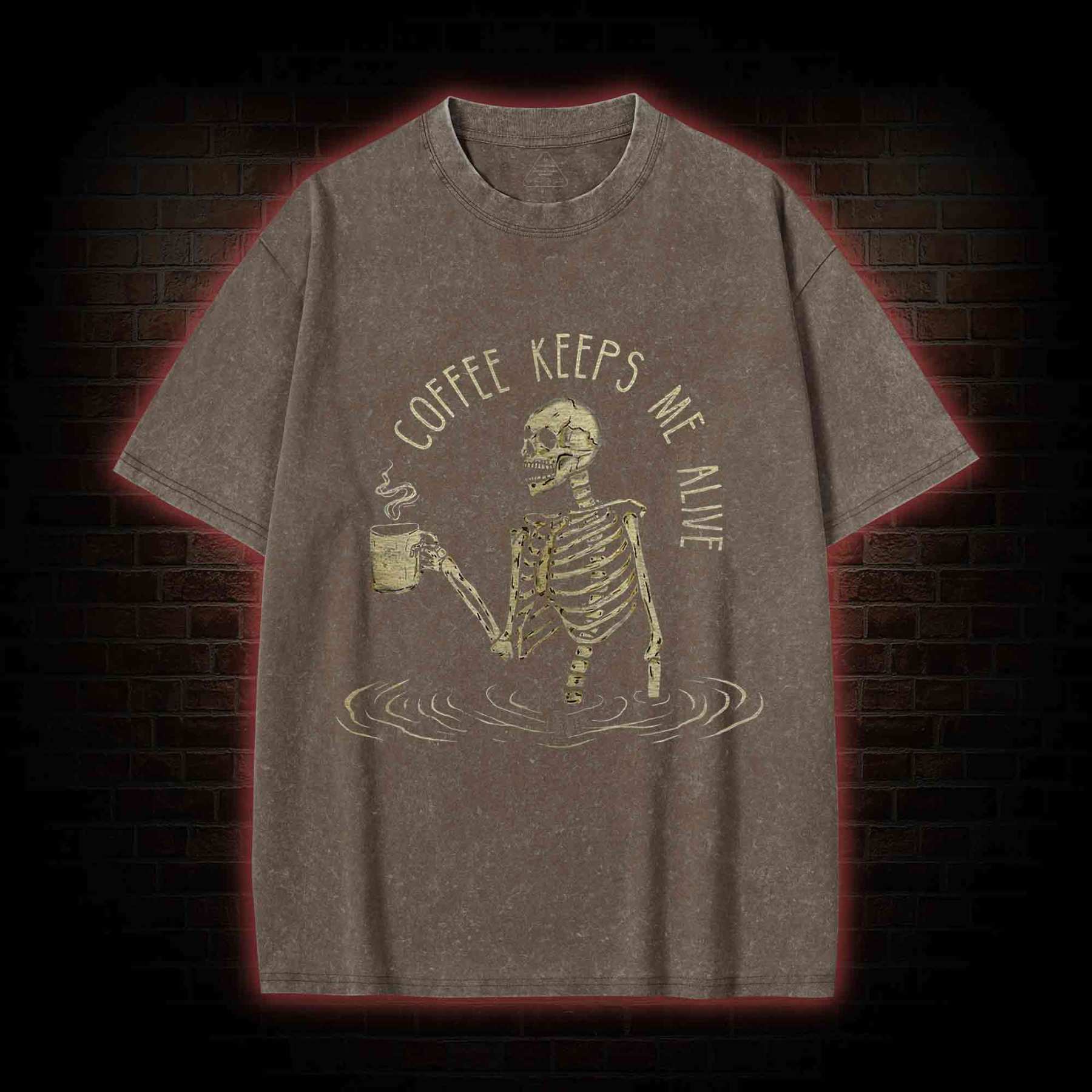 Coffee Keeps Me Alive Washed T-shirt