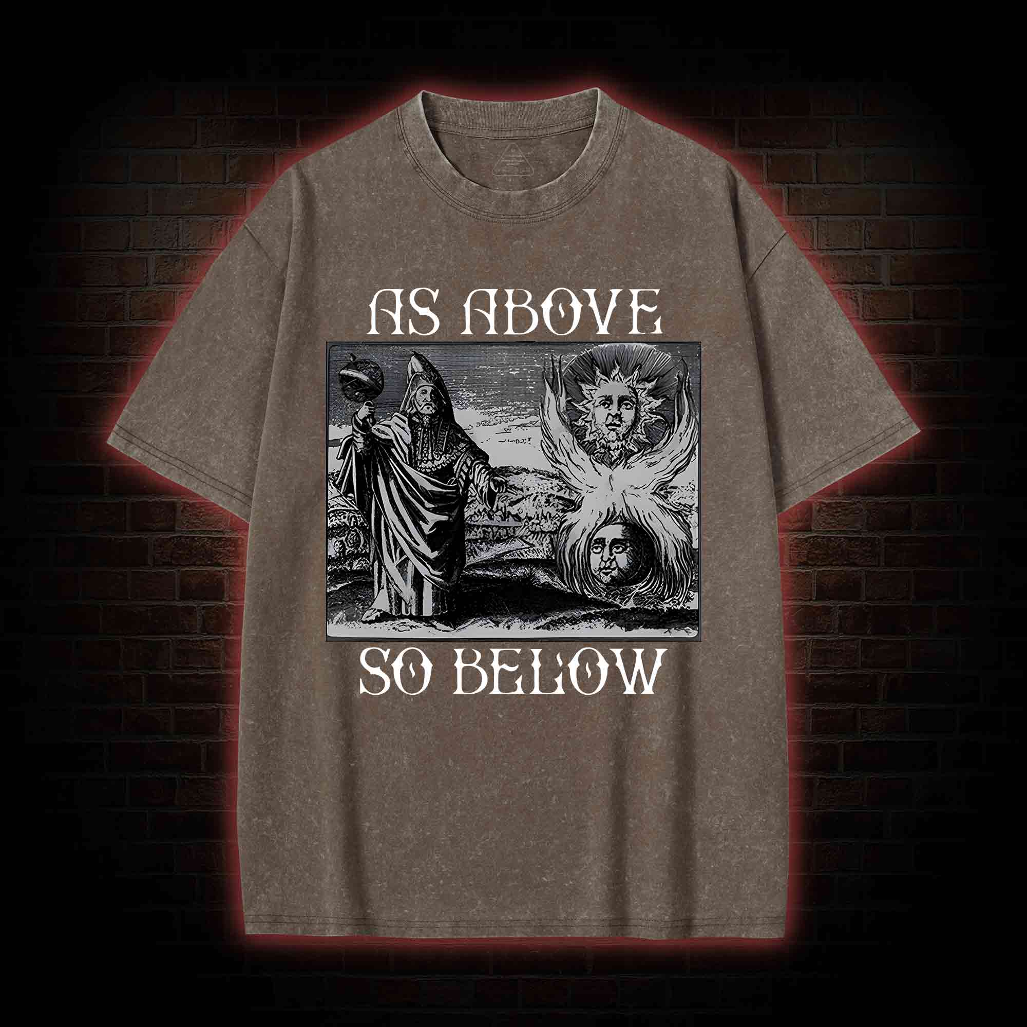 As Above So Below Washed T-shirt
