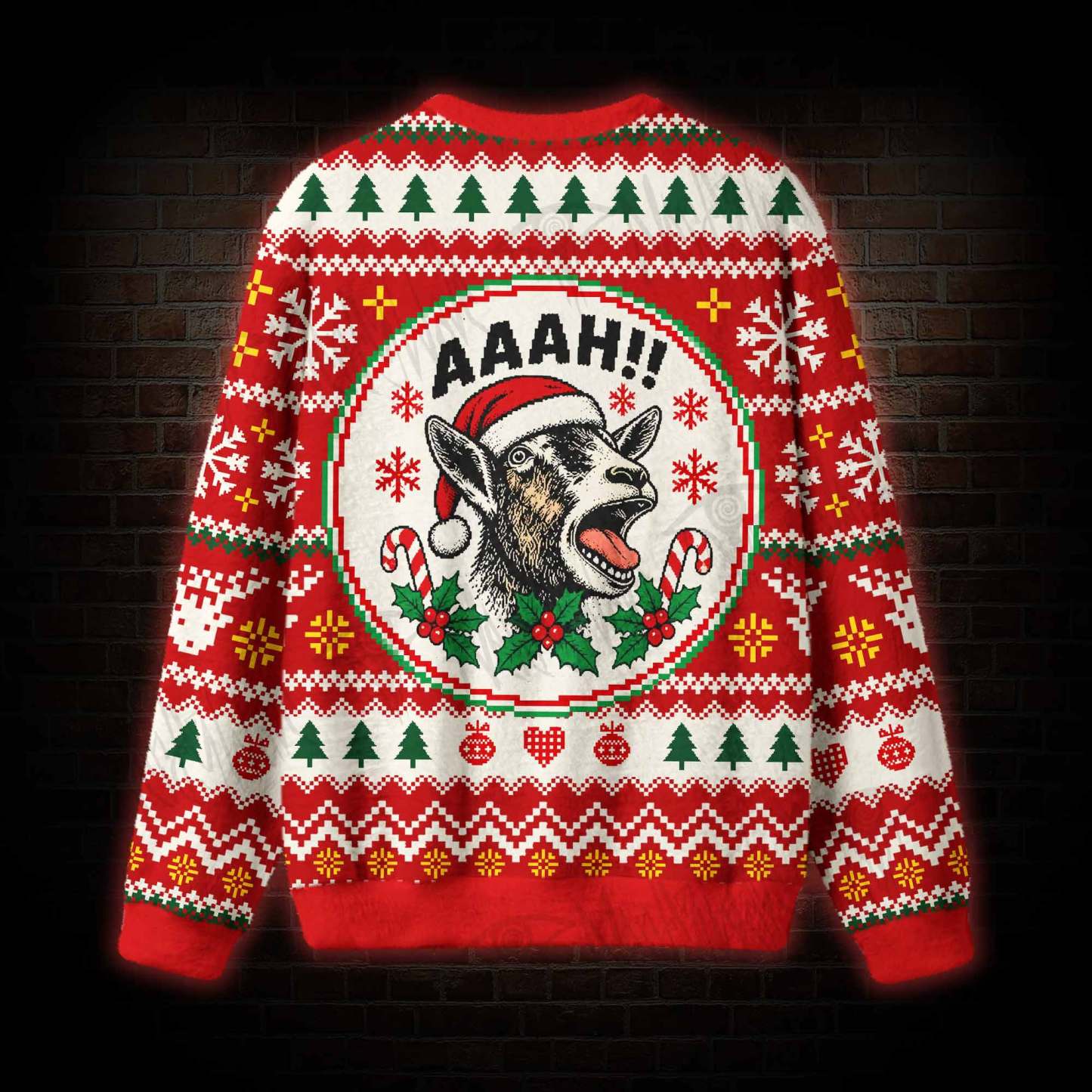 The Screaming Goat Christmas Ugly Sweatshirts
