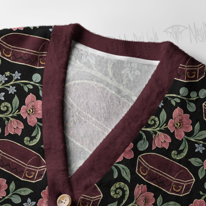 Floral Coffins Women's Cardigan Sweater