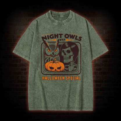 Night Owls Washed T-shirt