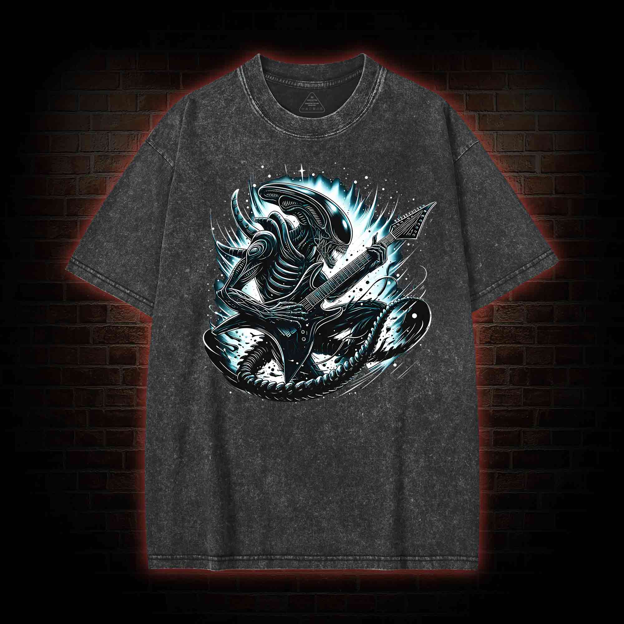 Alien Black Metal Washed T-shirt