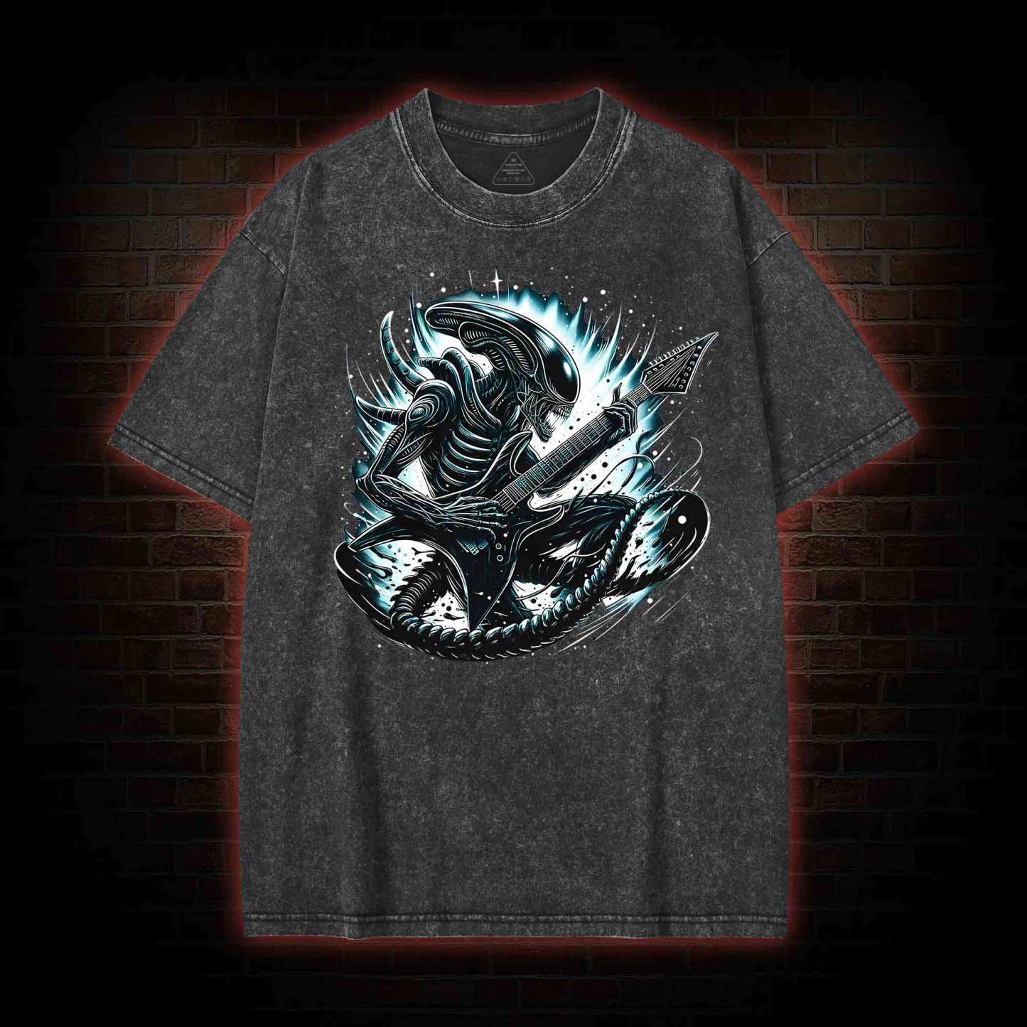 Alien Black Metal Washed T-shirt