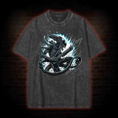 Alien Black Metal Washed T-shirt