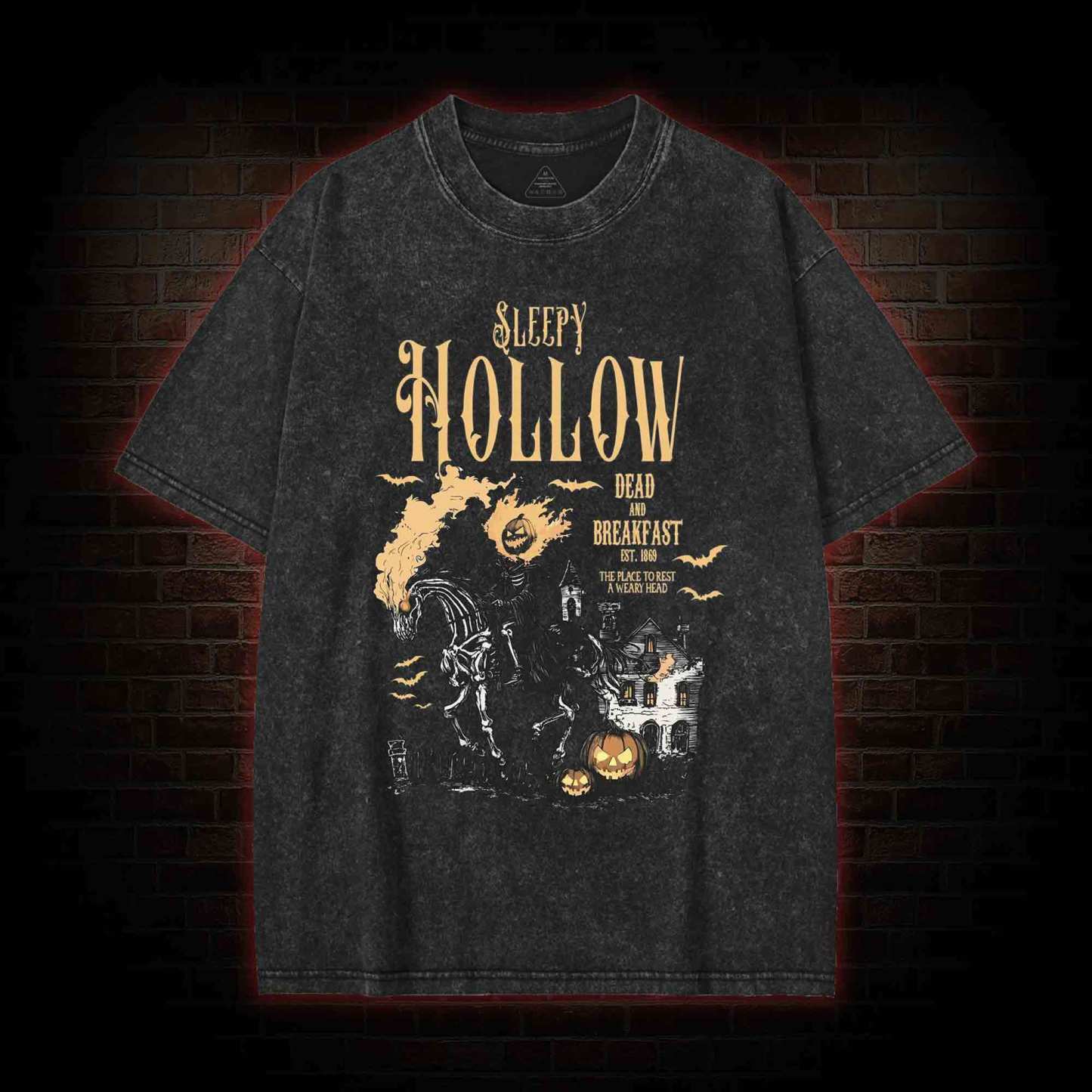 Comfort Colors Sleepy Hollow Halloween Washed T-shirt