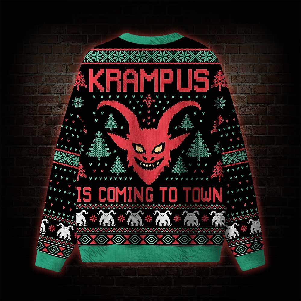 Krampus is Coming to Town Ugly Sweatshirts