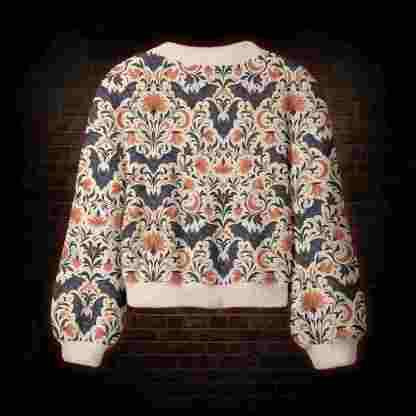 Moonlit Bat Garden Women's Cardigan Sweater