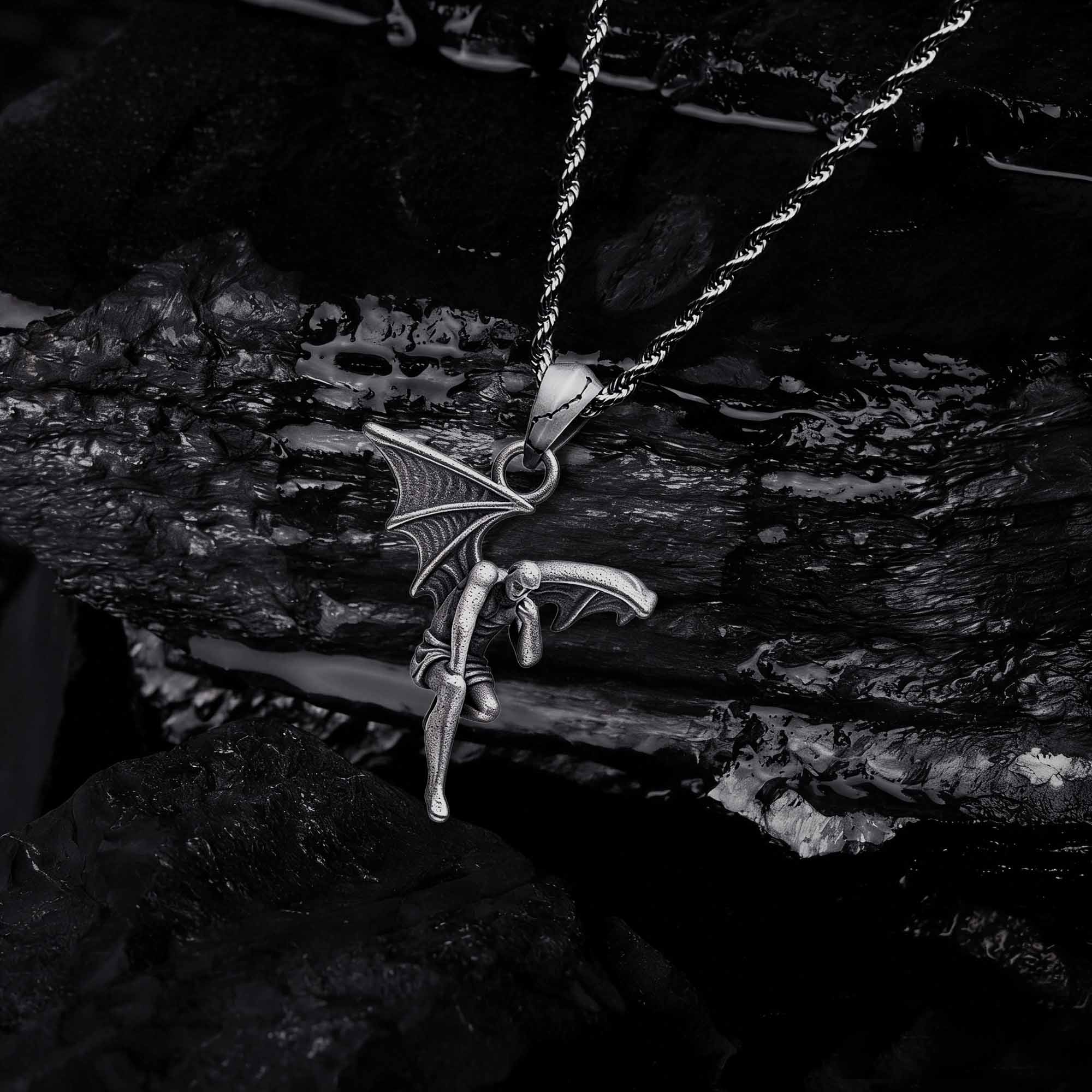 Fallen Gargoyle Sculptural Necklace