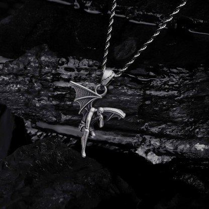 Fallen Gargoyle Sculptural Necklace