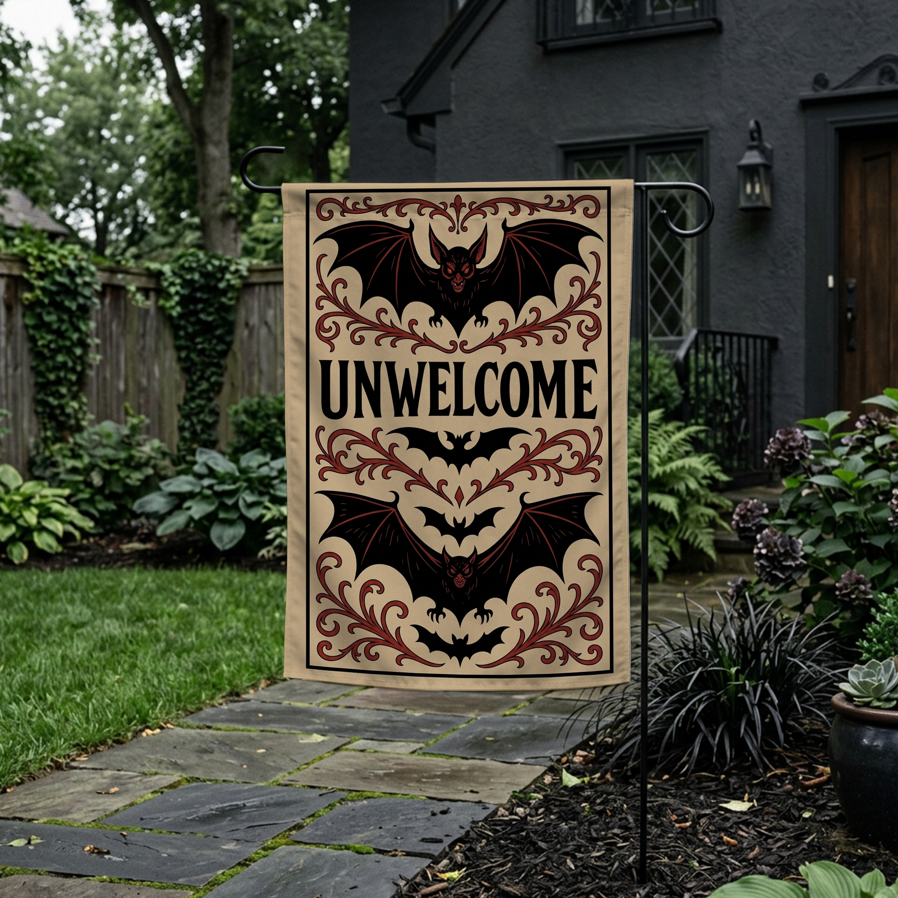 Unwelcome Garden Flag