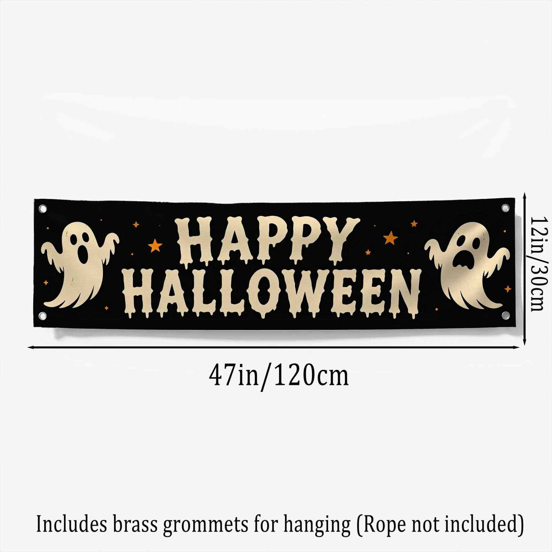 Ghost Happy Halloween Banner