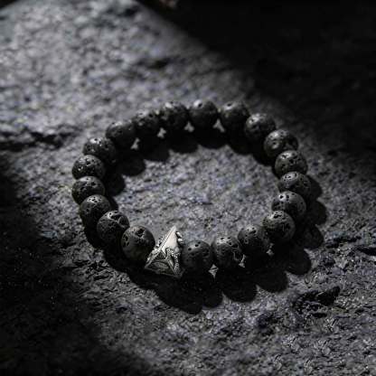 All Seeing Eyes Lava Stone Beaded Bracelet