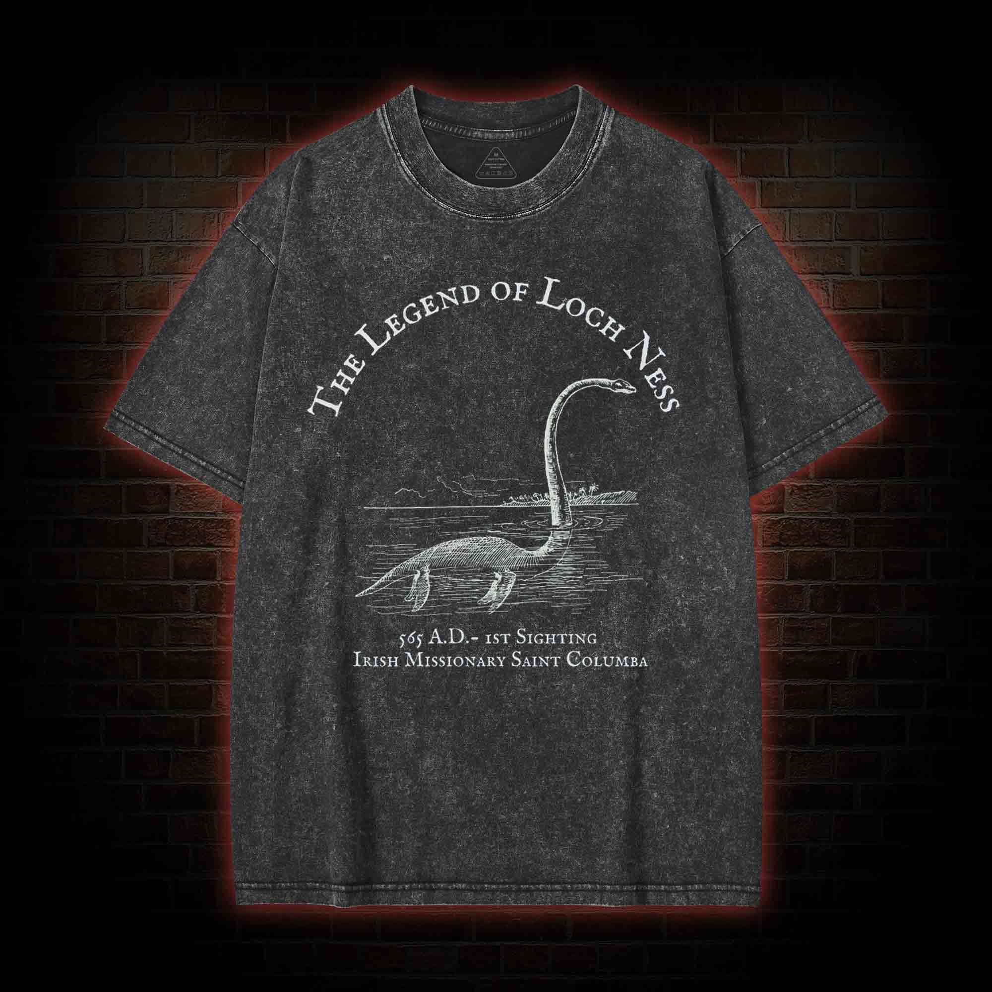 Loch Ness Monster Washed T-shirt