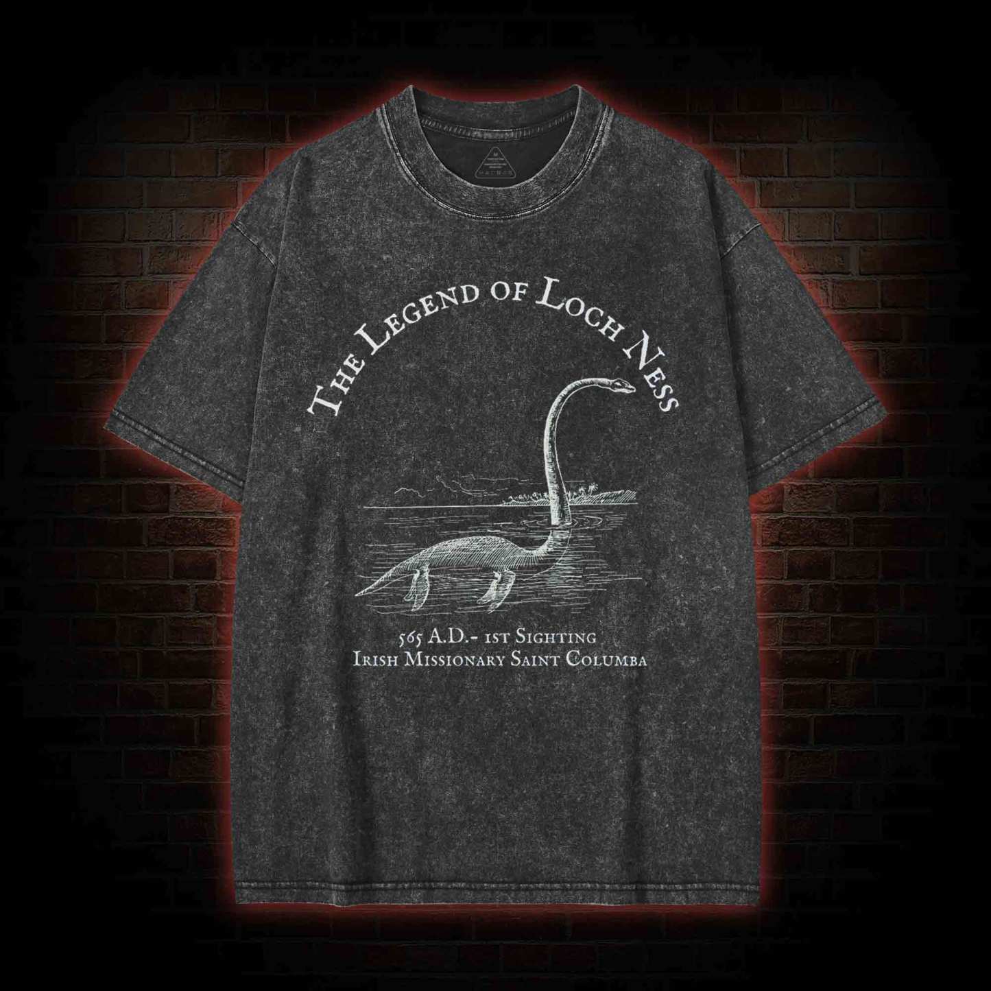Loch Ness Monster Washed T-shirt