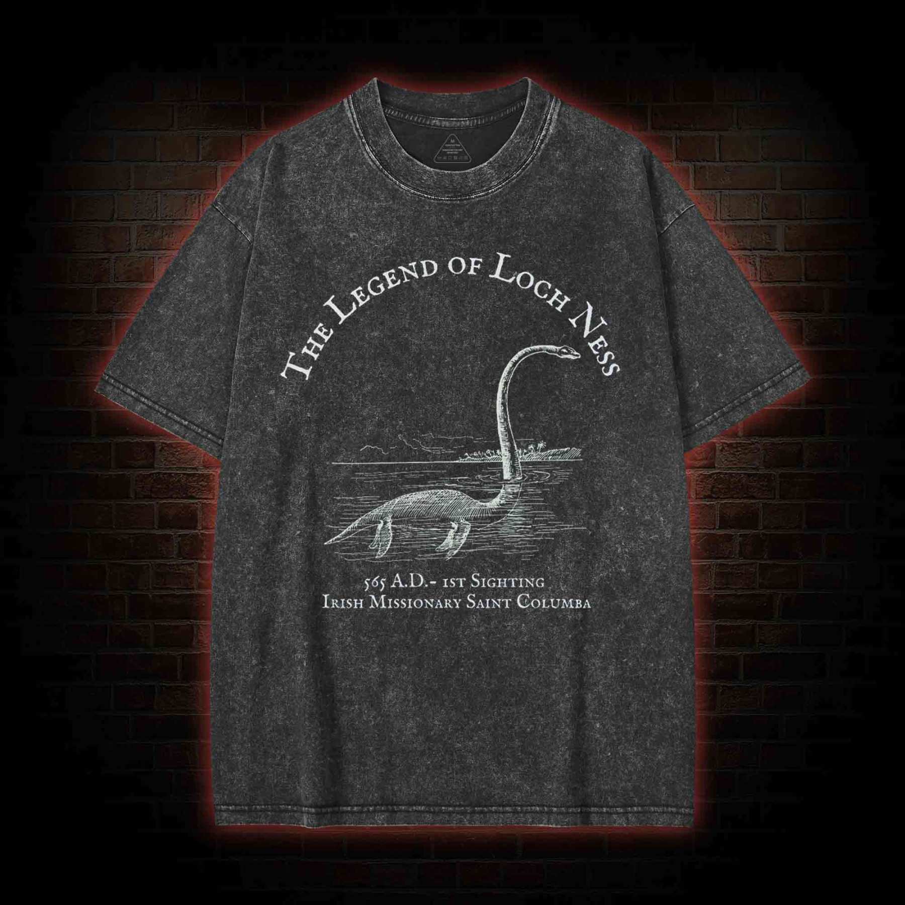 Loch Ness Monster Washed T-shirt
