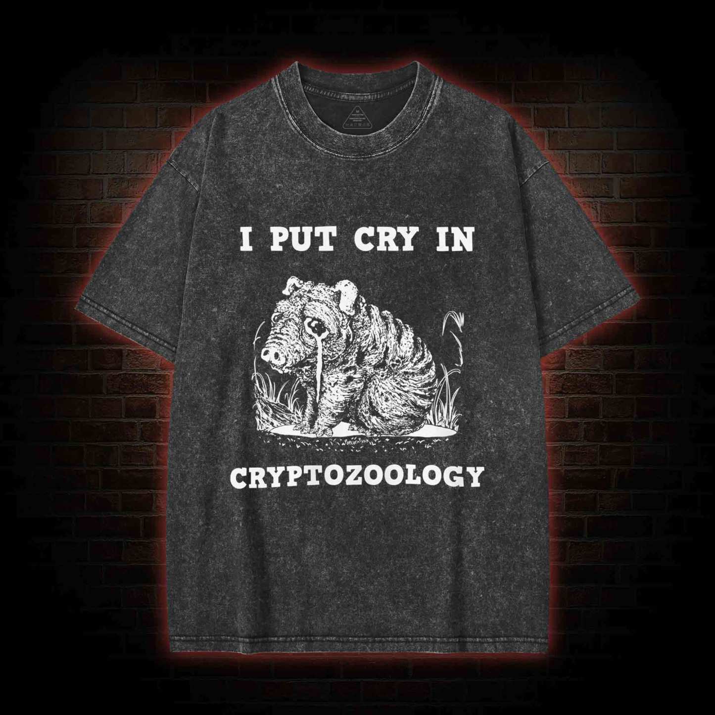 I Put Cry in Cryptozoology Washed T-shirt