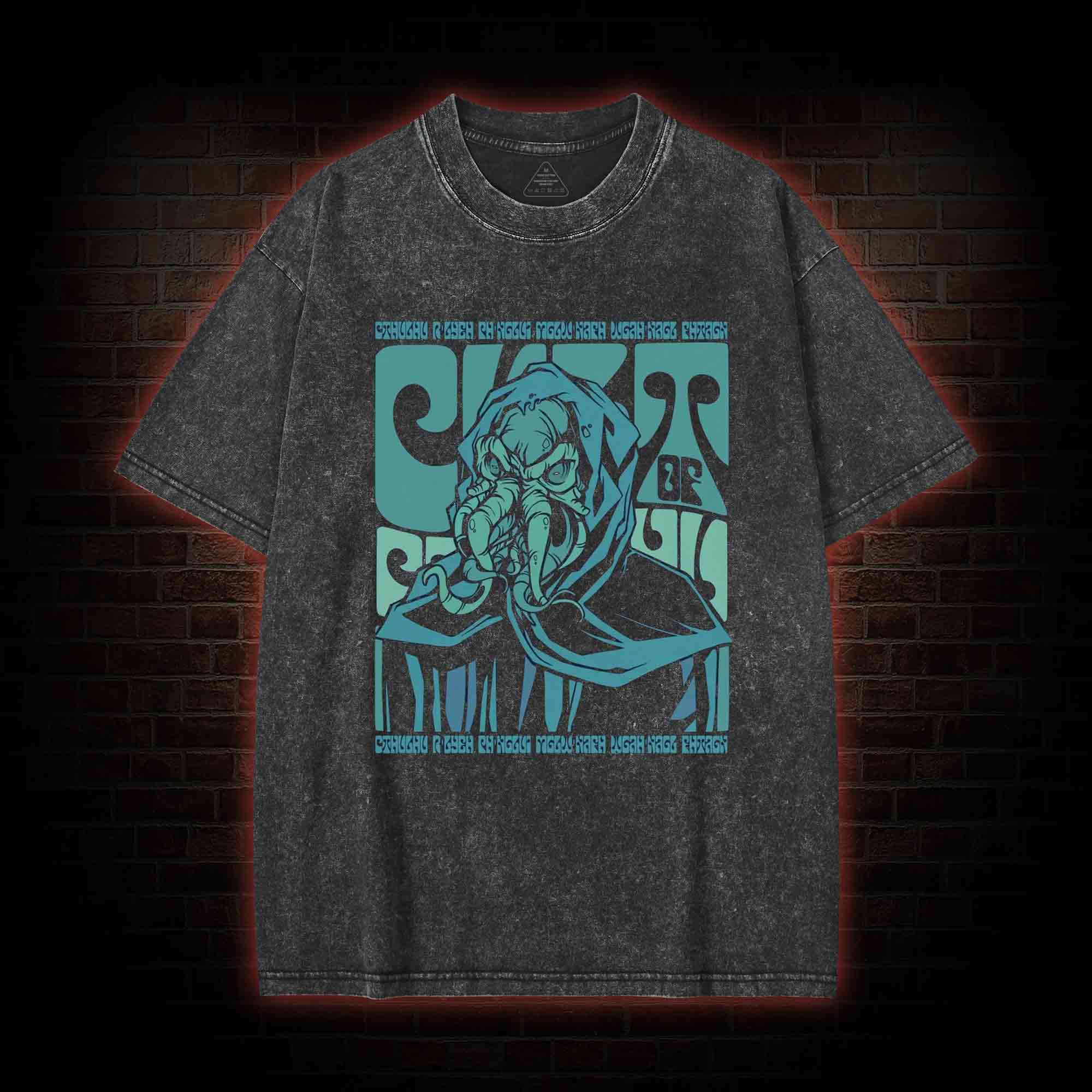 Cult of Cthulhu Retro Washed T-shirt