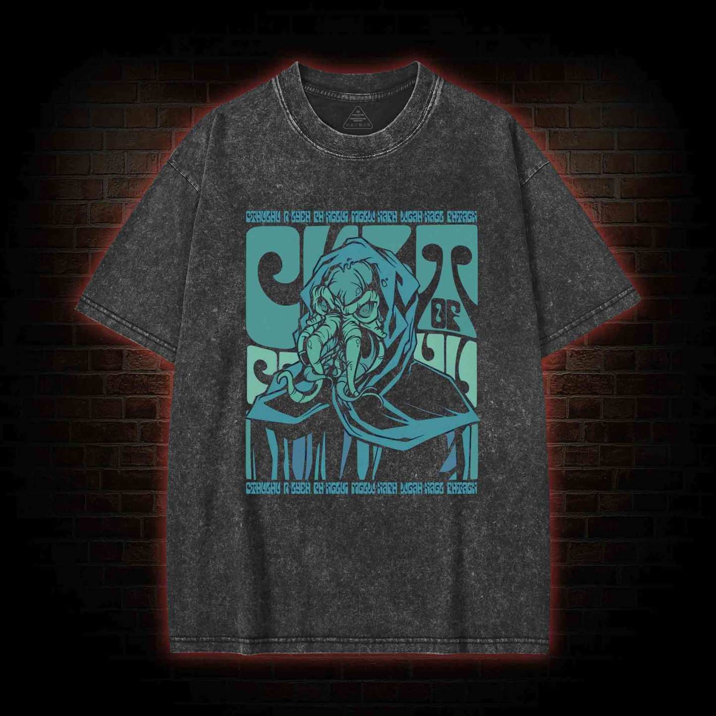Cult of Cthulhu Retro Washed T-shirt