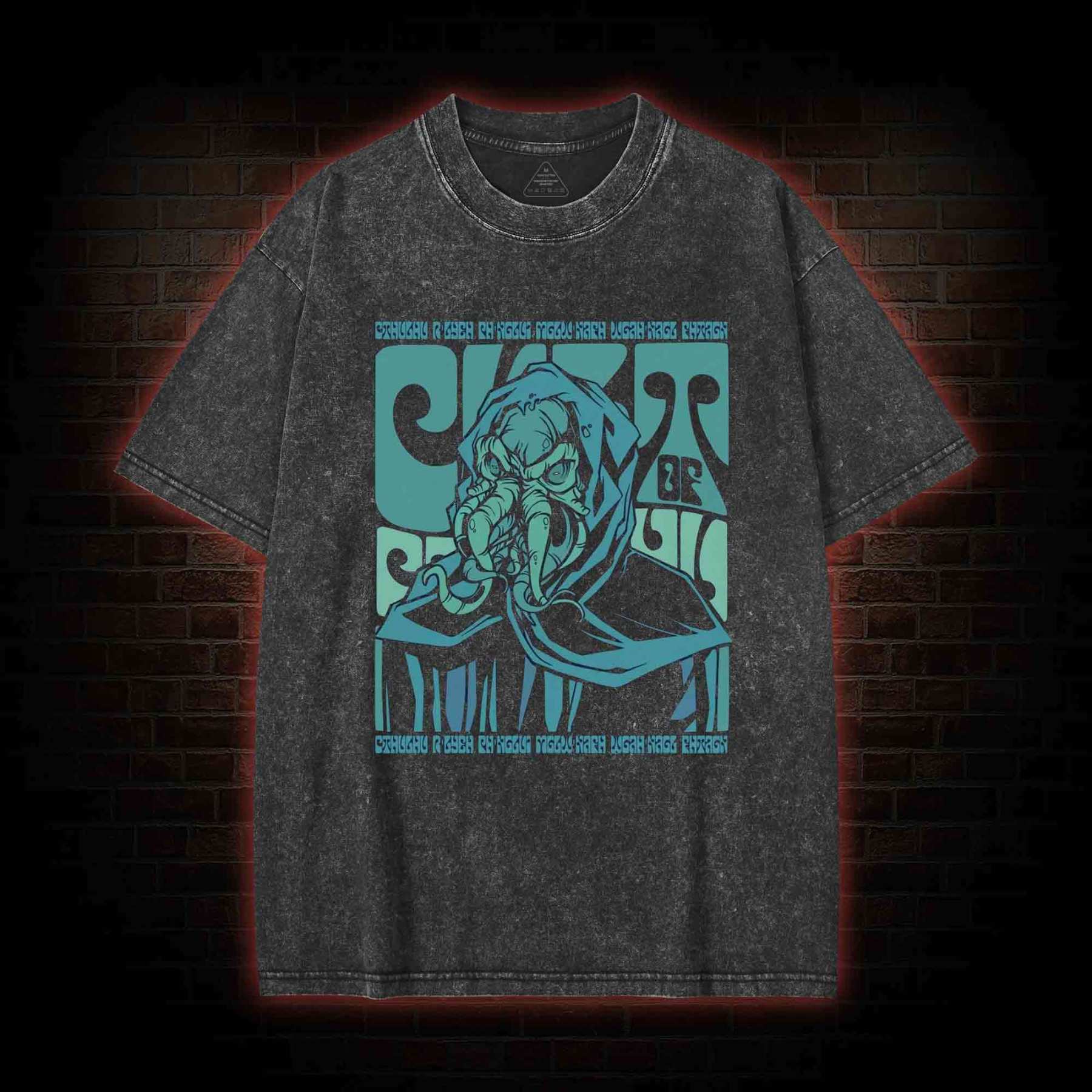 Cult of Cthulhu Retro Washed T-shirt