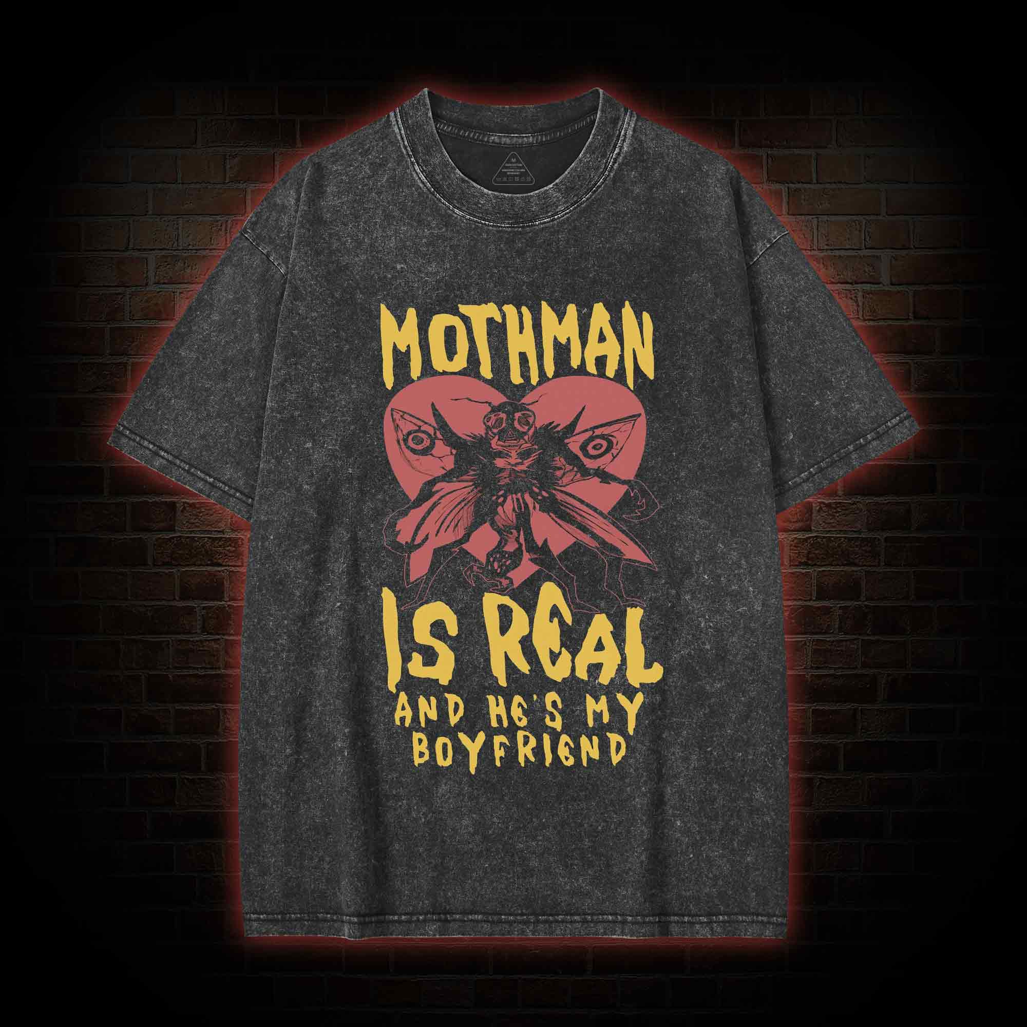 Mothman is Real Washed T-shirt