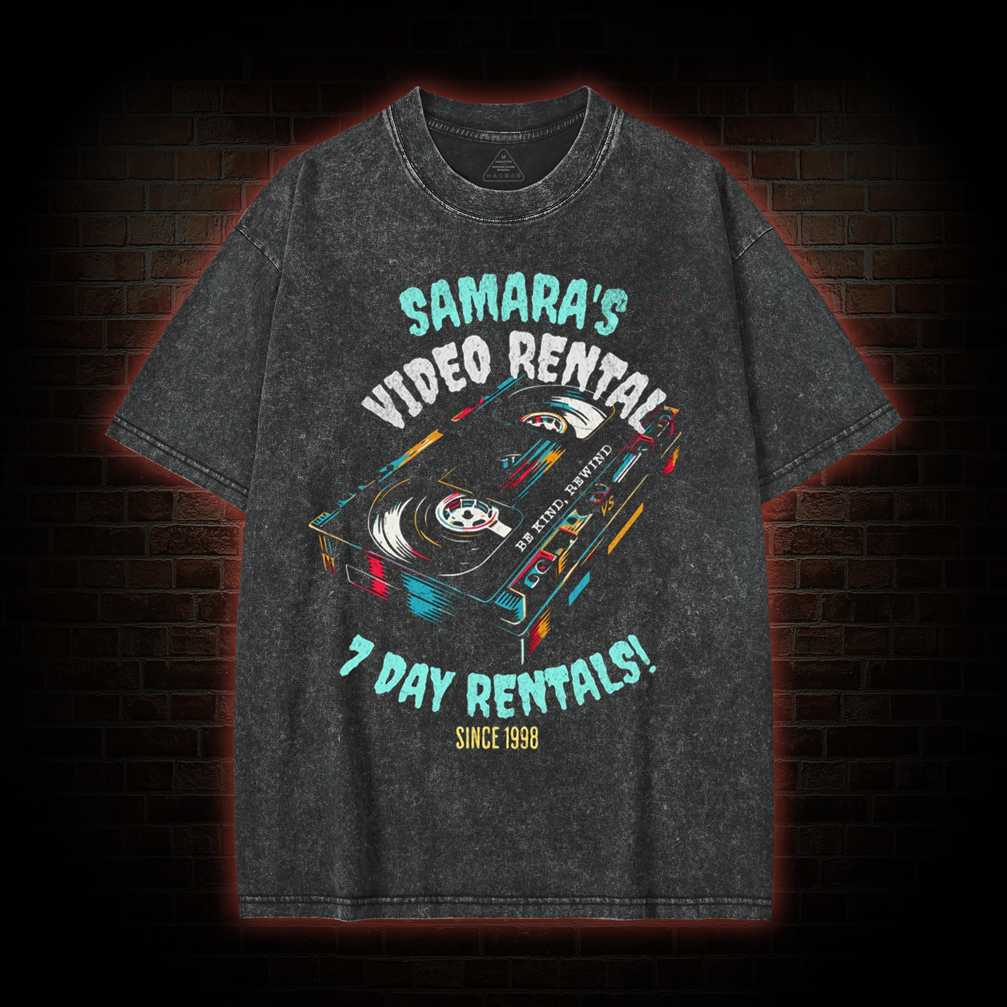 Samara's Video Rental Washed T-shirt