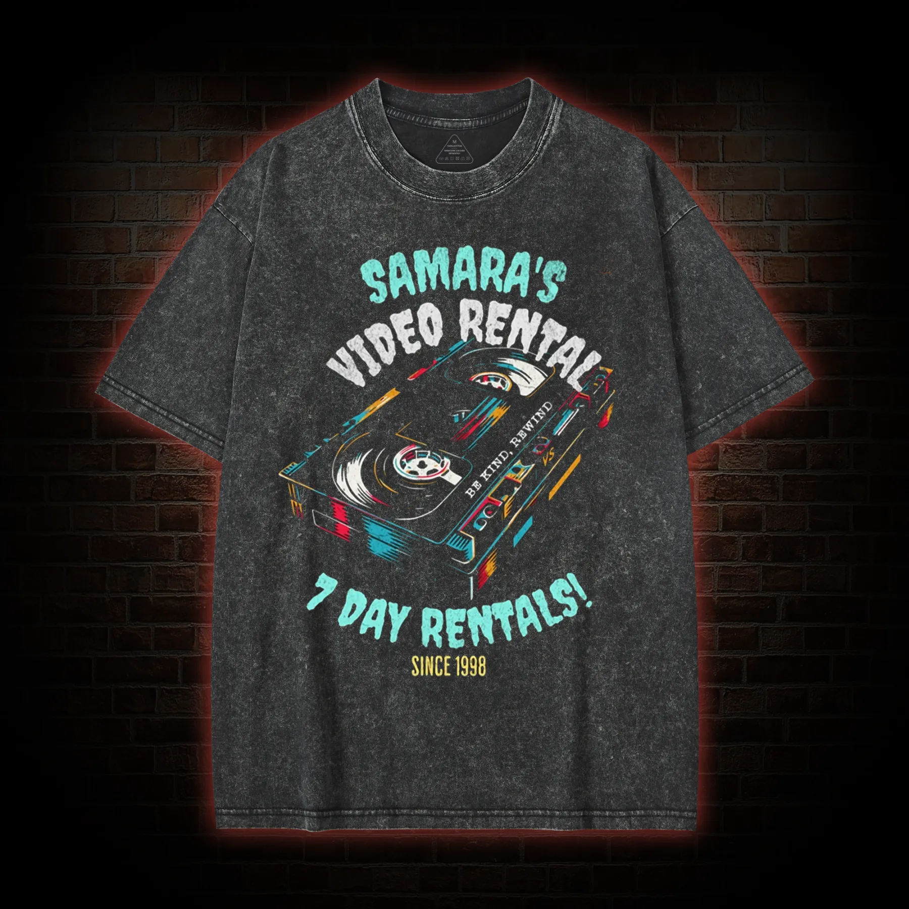 Samara's Video Rental Washed T-shirt