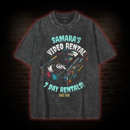 Samara's Video Rental Washed T-shirt