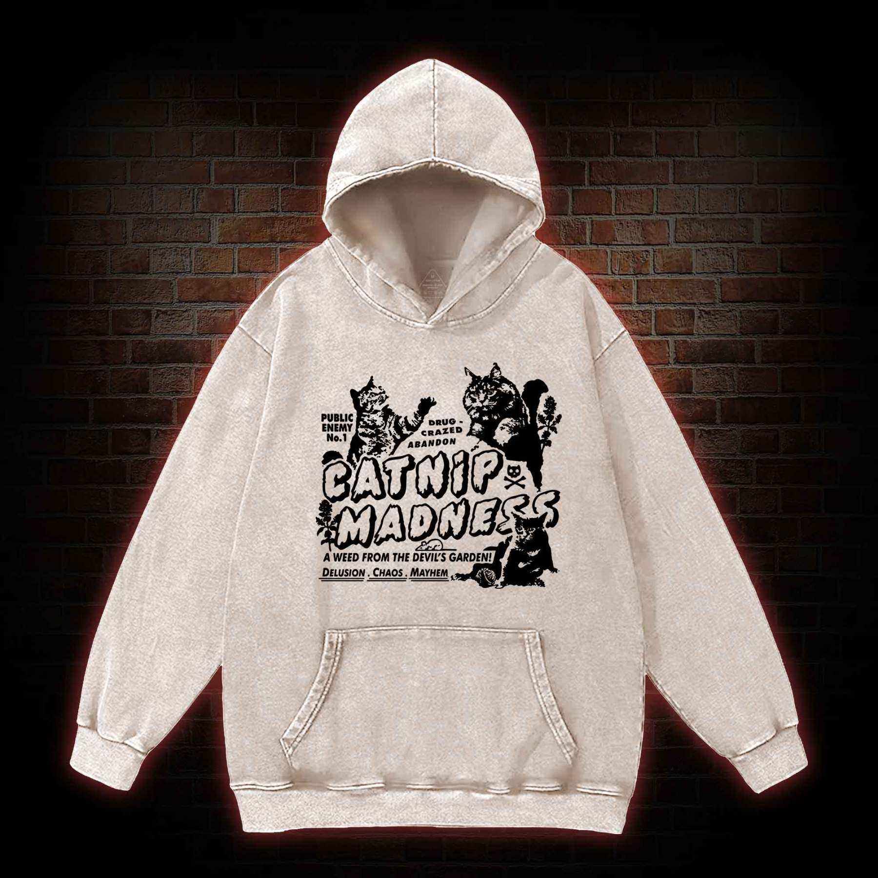 Catnip Madness Washed Hoodie