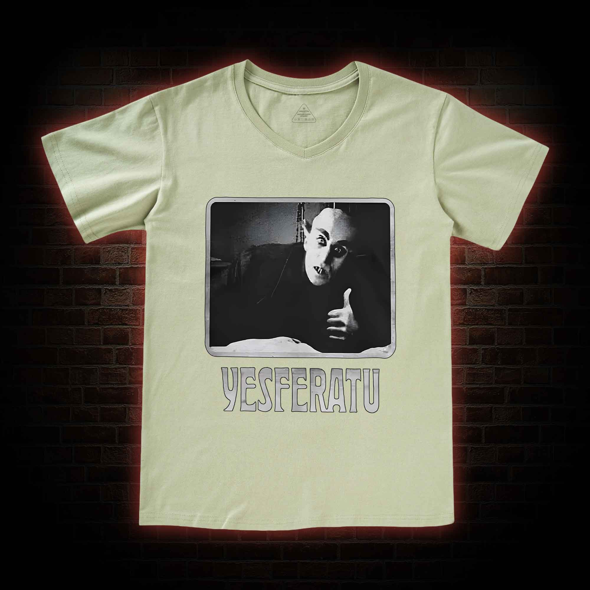 Yesferatu Funny Horror Retro V-Neck Classic T-Shirt