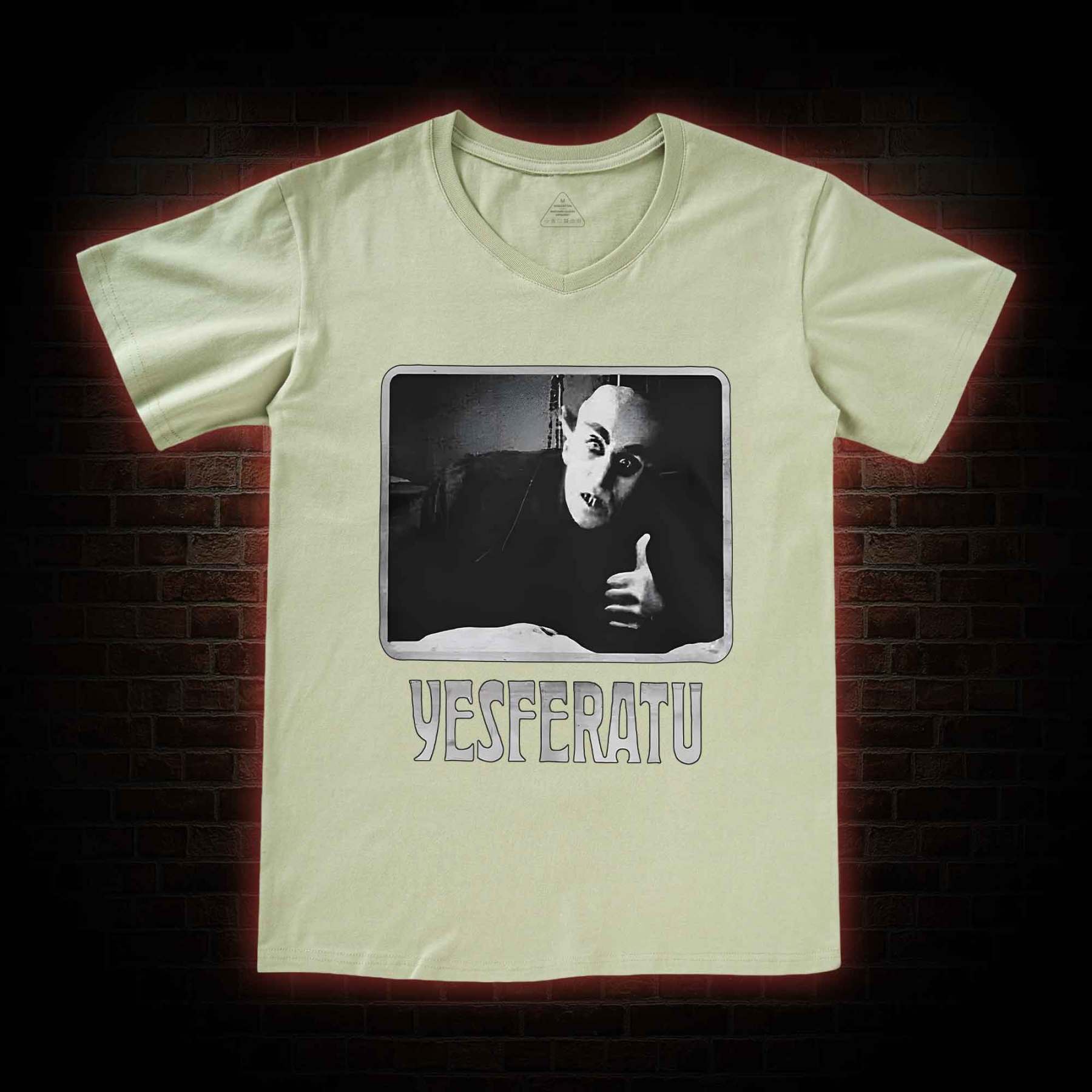 Yesferatu Funny Horror Retro V-Neck Classic T-Shirt