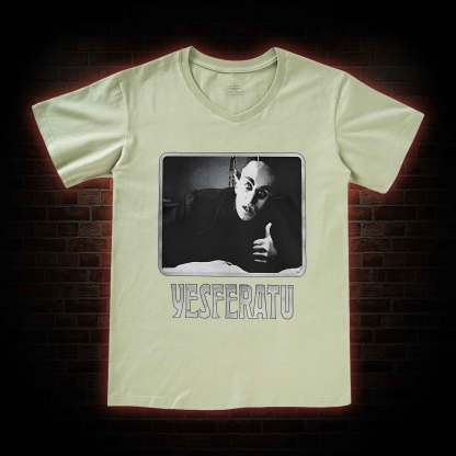 Yesferatu Funny Horror Retro V-Neck Classic T-Shirt