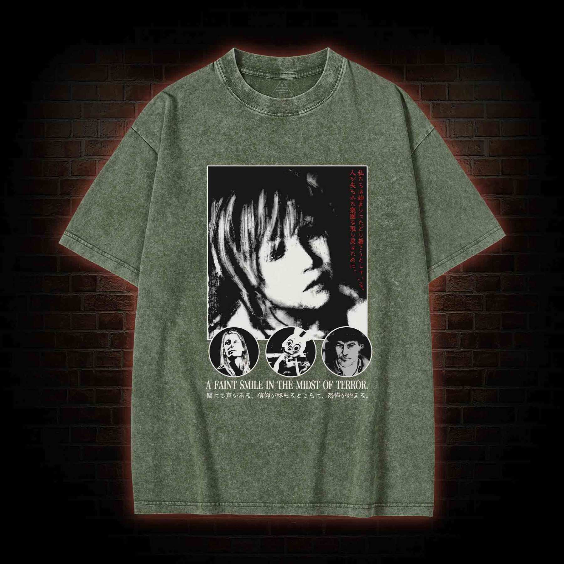 A Faint Smile in the Midst of Terror Washed T-shirt