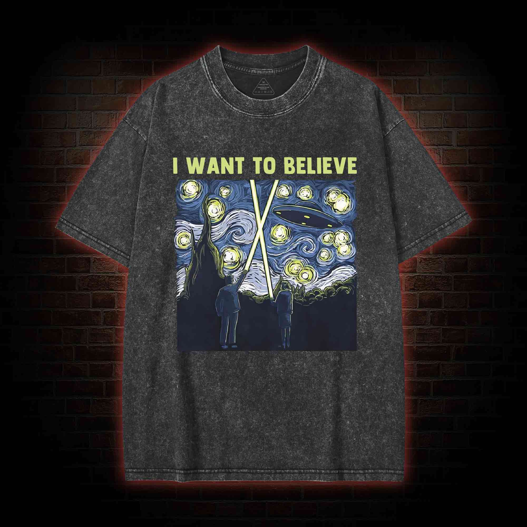 I Want to Believe Washed T-shirt