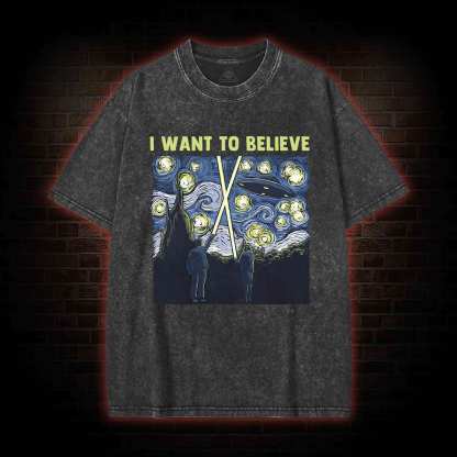 I Want to Believe Washed T-shirt